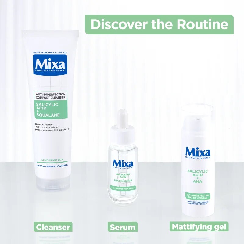 MIXA Anti-Imperfection Comfort Cleanser čisticí pleťový gel proti nedokonalostem aknózní pleti 150 ml