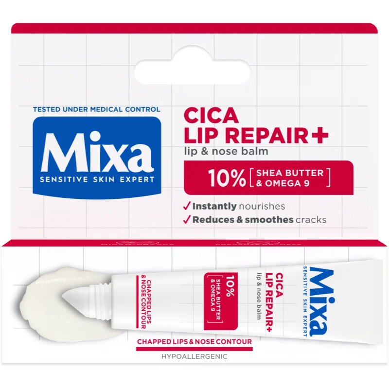 MIXA Cica Lip Repair+ intenzivní hydratační balzám na rty 10 ml