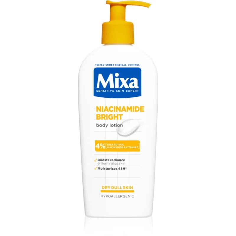 MIXA Niacinamide Bright tělové máslo s bambuckým máslem 250 ml