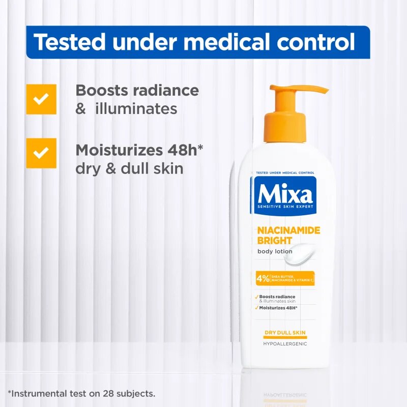 MIXA Niacinamide Bright tělové máslo s bambuckým máslem 250 ml