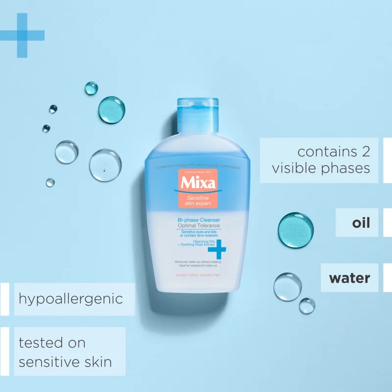 MIXA Optimal Tolerance dvousložkový odličovač očí 125 ml