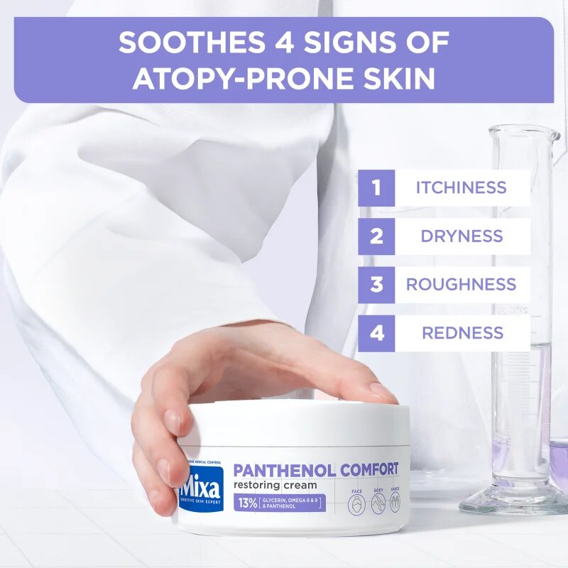 MIXA Panthenol Comfort regenerační tělový krém pro suchou až atopickou pokožku 150 ml