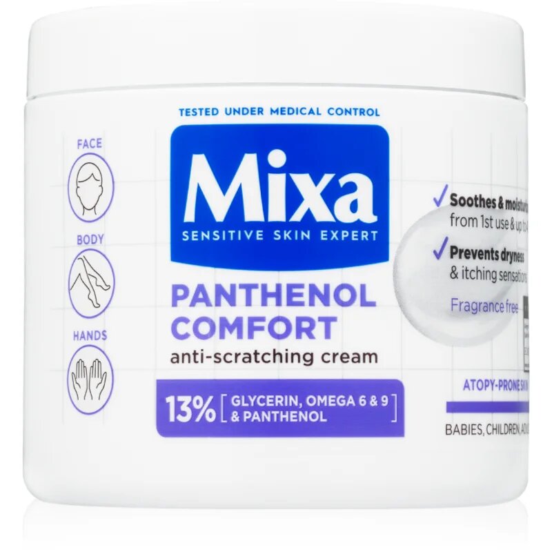 MIXA Panthenol Comfort regenerační tělový krém pro suchou až atopickou pokožku 400 ml