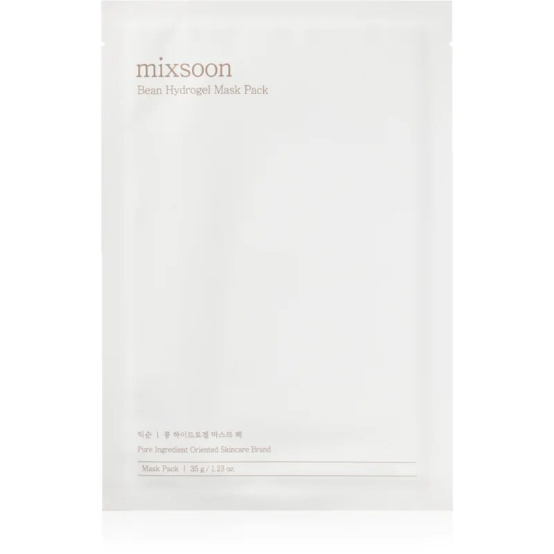 mixsoon Bean Hydrogel Mask Pack intenzivní hydrogelová maska pro rozjasnění a hydrataci 35 g