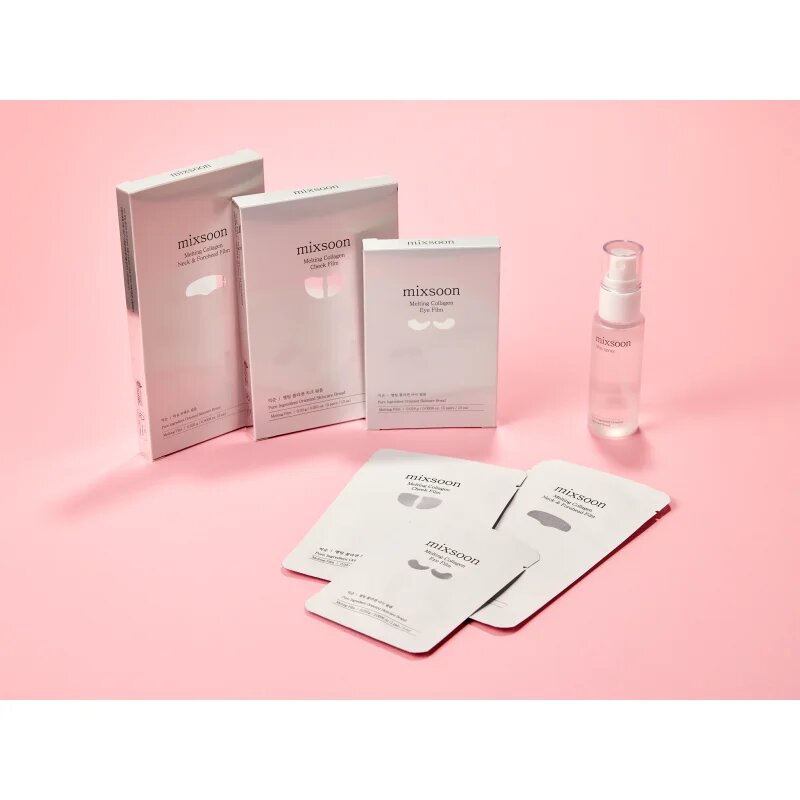 mixsoon Melting Collagen Eye Film rozjasňující plátýnková maska na oční okolí 5x2 ks