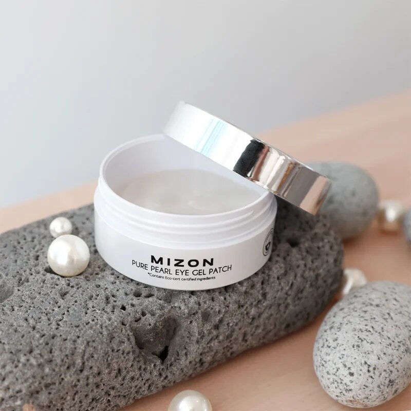 Mizon Pure Pearl Eye Gel Patch hydrogelová maska na oční okolí proti otokům a tmavým kruhům 60 ks