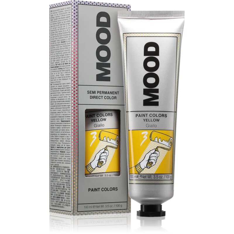 MOOD Paint Colors semipermanentní barva na vlasy odstín Yellow 100 ml