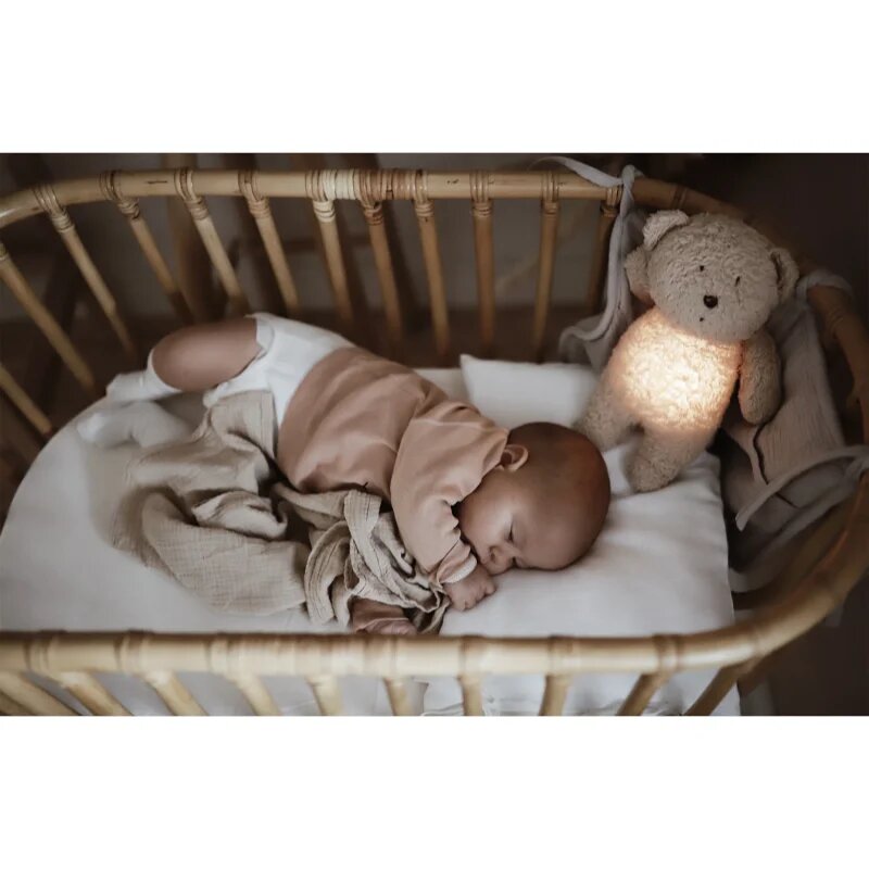 Moonie Bear 2.0 Organic Rose usínáček s melodií 1 ks