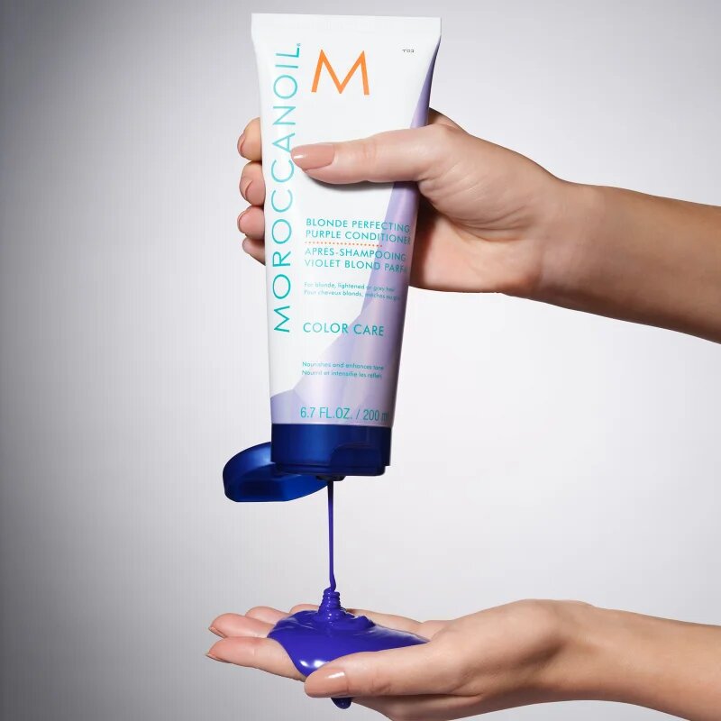 Moroccanoil Color Care Blonde Perfecting Purple Conditioner fialový kondicionér pro blond a melírované vlasy 200 ml