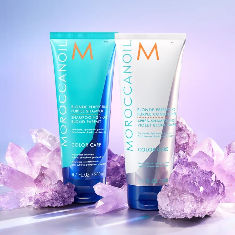 Moroccanoil Color Care Blonde Perfecting Purple Conditioner fialový kondicionér pro blond a melírované vlasy 200 ml