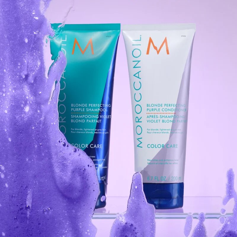 Moroccanoil Color Care Blonde Perfecting Purple Conditioner fialový kondicionér pro blond a melírované vlasy 200 ml