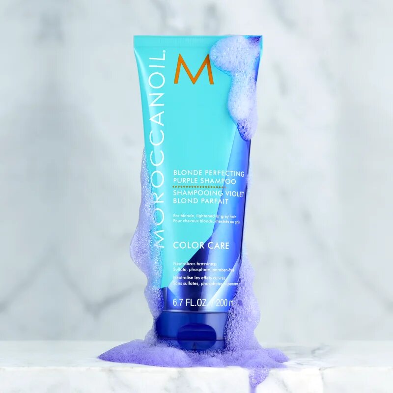 Moroccanoil Color Care Shampoo fialový tónovací šampon pro blond vlasy 200 ml