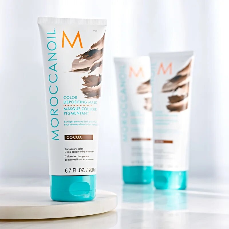 Moroccanoil Color Depositing jemná vyživující maska bez permanentních barevných pigmentů Cocoa 200 ml