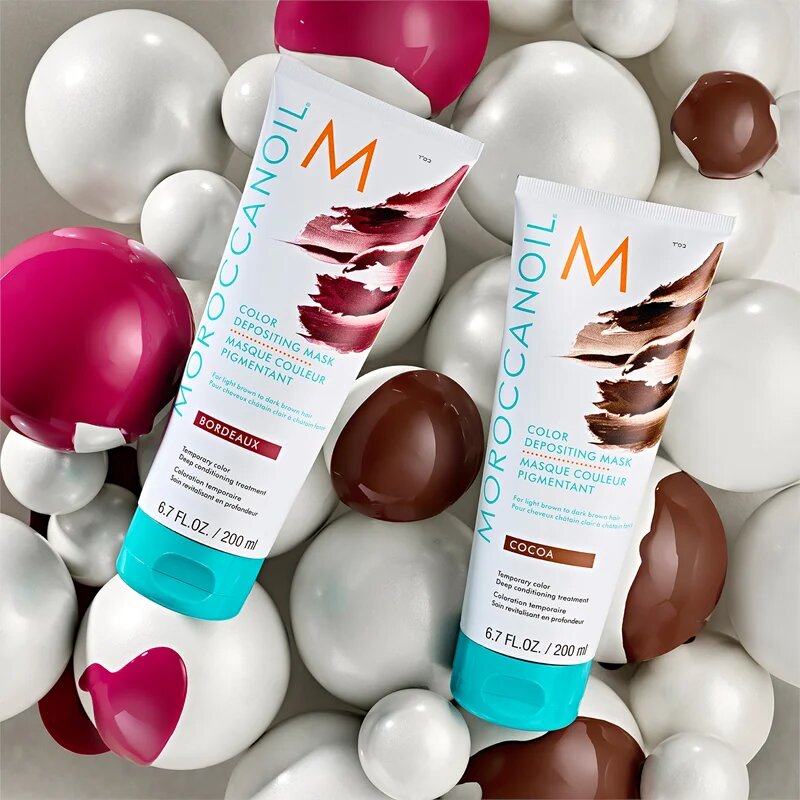 Moroccanoil Color Depositing jemná vyživující maska bez permanentních barevných pigmentů Cocoa 200 ml