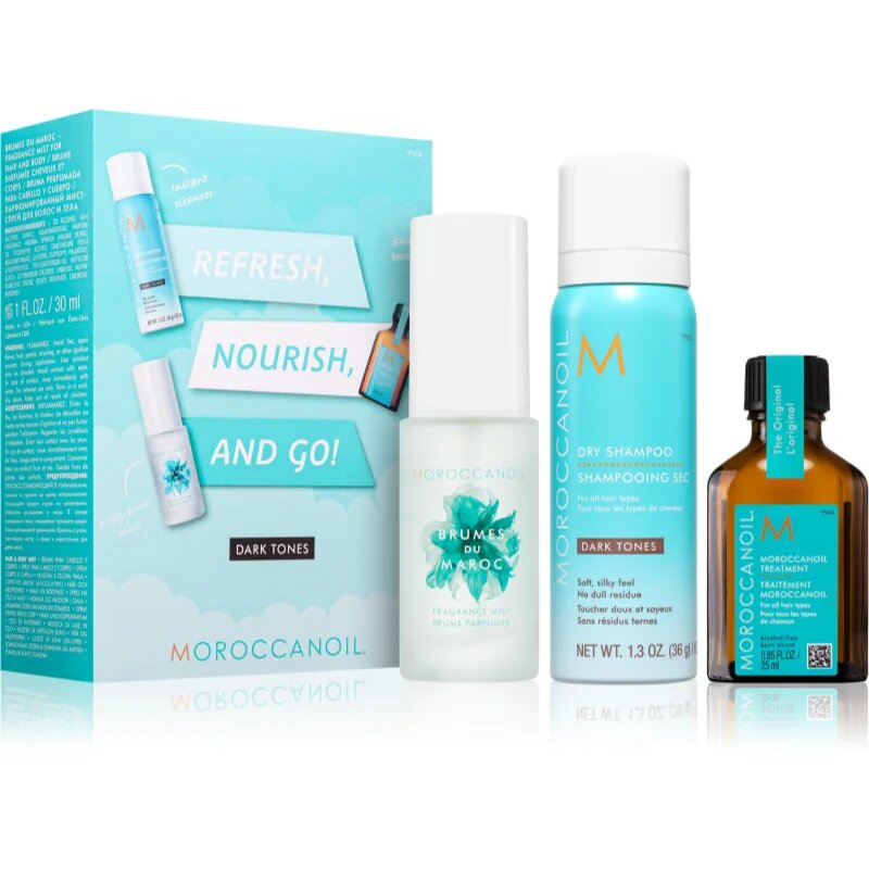 Moroccanoil Refresh Nourish and Go! (Dark Tones) sada pro tmavé vlasy pro ženy