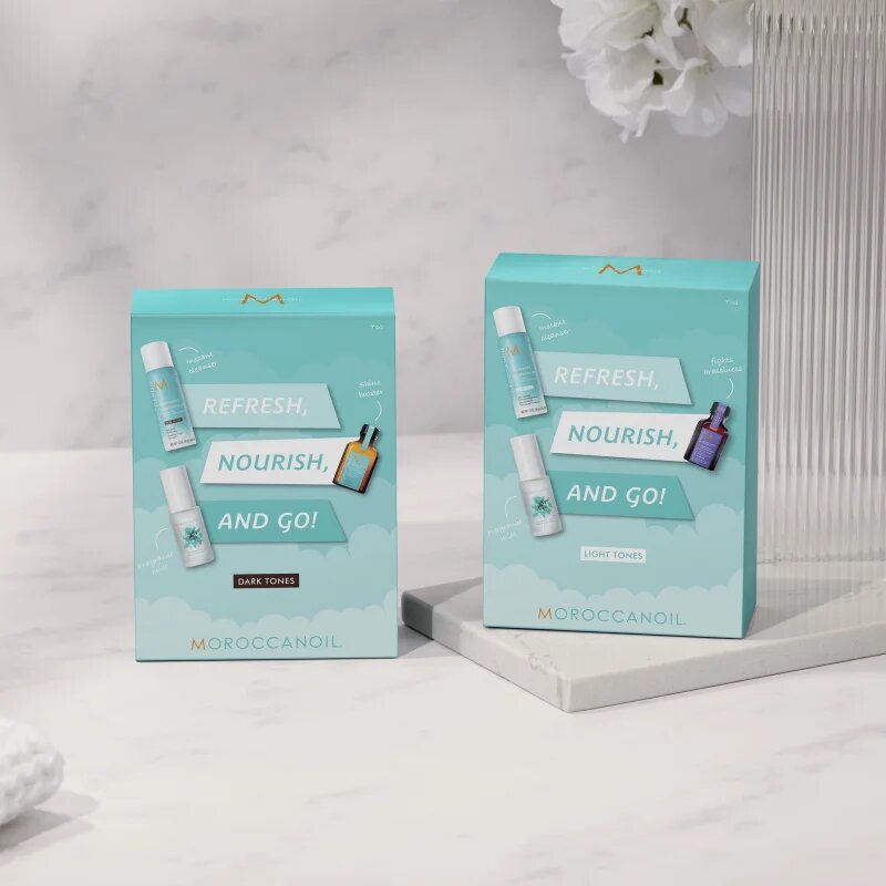 Moroccanoil Refresh Nourish and Go! (Dark Tones) sada pro tmavé vlasy pro ženy