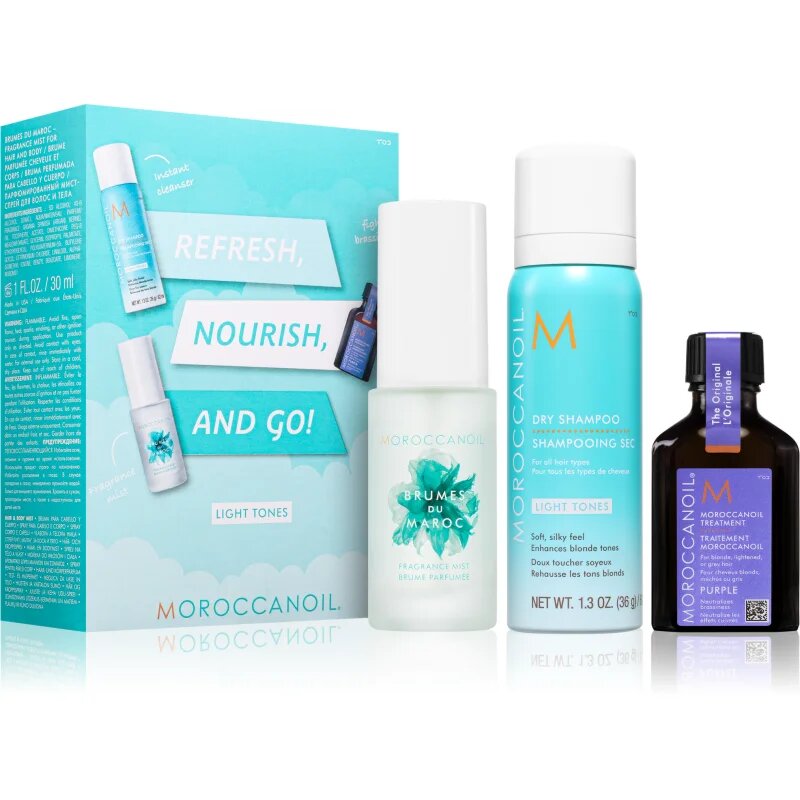 Moroccanoil Refresh Nourish and Go! (Light Tones) sada pro blond vlasy pro ženy