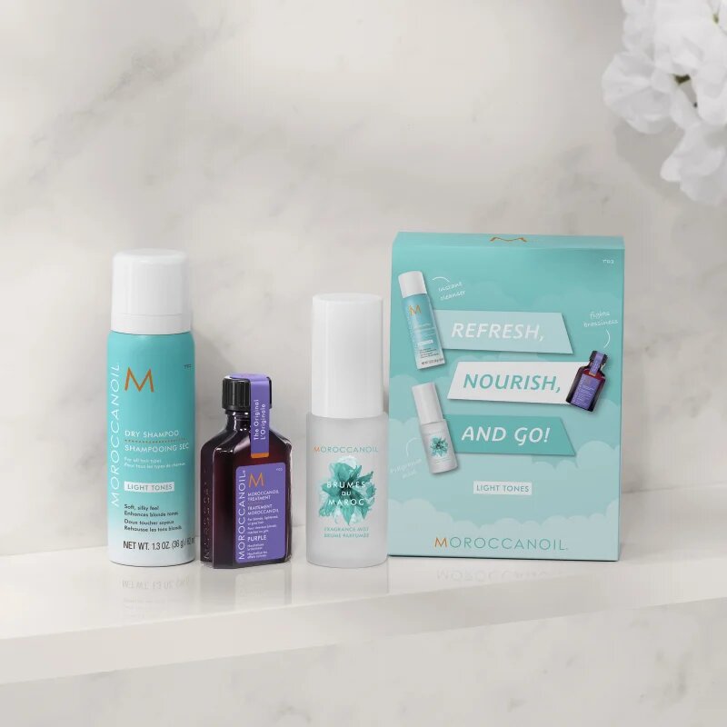 Moroccanoil Refresh Nourish and Go! (Light Tones) sada pro blond vlasy pro ženy