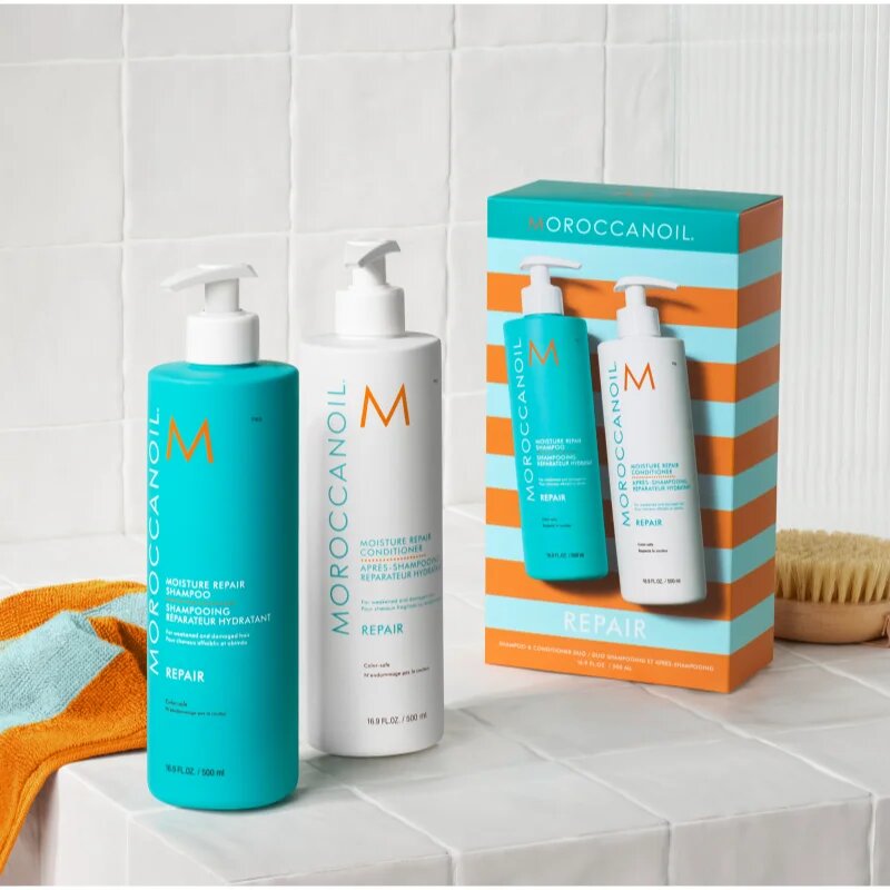 Moroccanoil Repair Shampoo & Conditioner Duo sada pro poškozené chemicky ošetřené vlasy