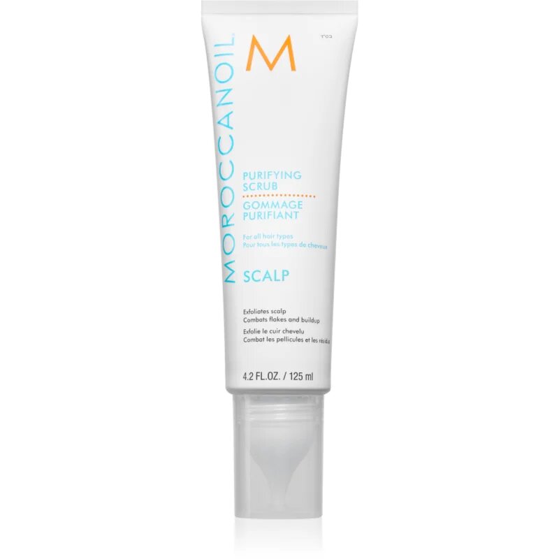 Moroccanoil Scalp Purifying Scrub jemný čisticí peeling se zklidňujícím účinkem na vlasovou pokožku 125 ml