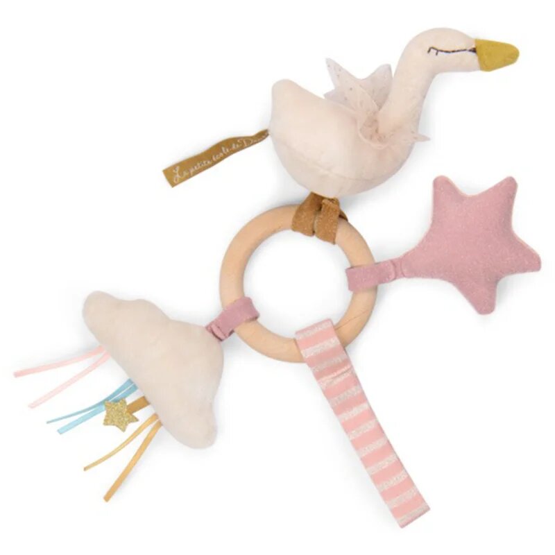 MOULIN ROTY Ring Rattle Swan chrastítko 1 ks
