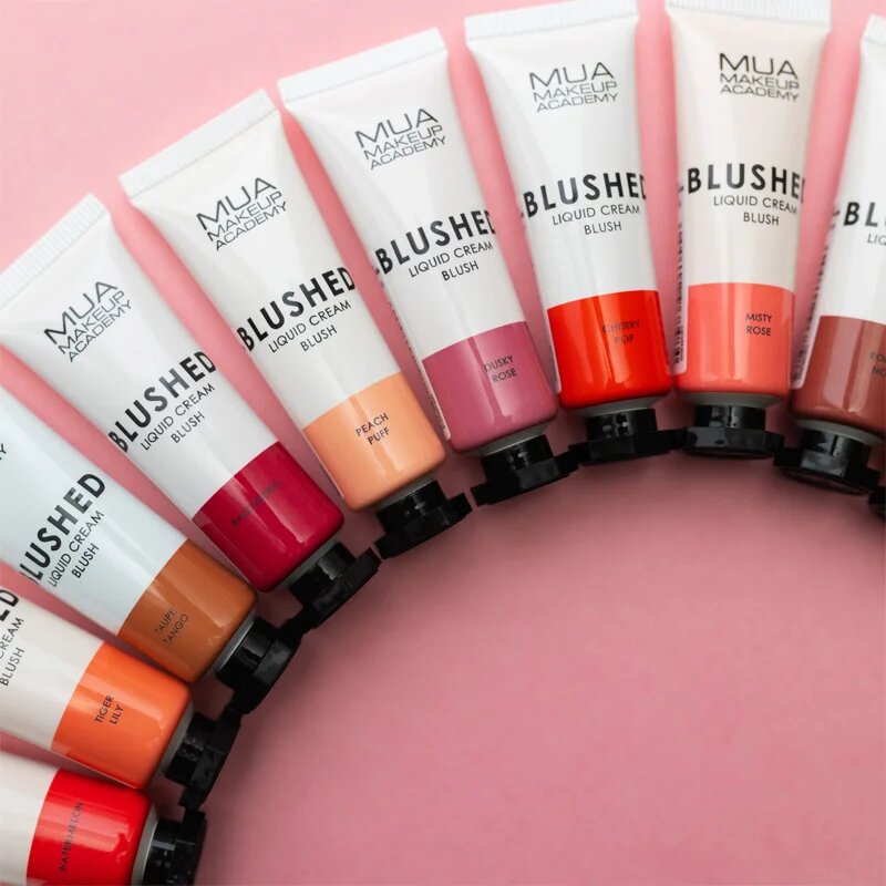 MUA Makeup Academy Blushed Liquid Blusher tekutá tvářenka odstín Dusky Rose 10 ml