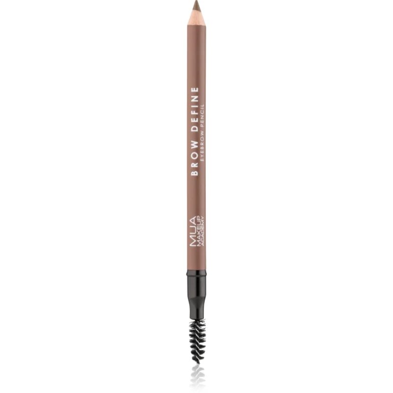 MUA Makeup Academy Brow Define dlouhotrvající tužka na obočí s kartáčkem odstín Mid Brown 1.2 g