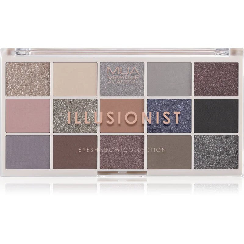 MUA Makeup Academy Eyeshadow Collection 15 Shade Palette paletka očních stínů odstín Illusionist 12 g