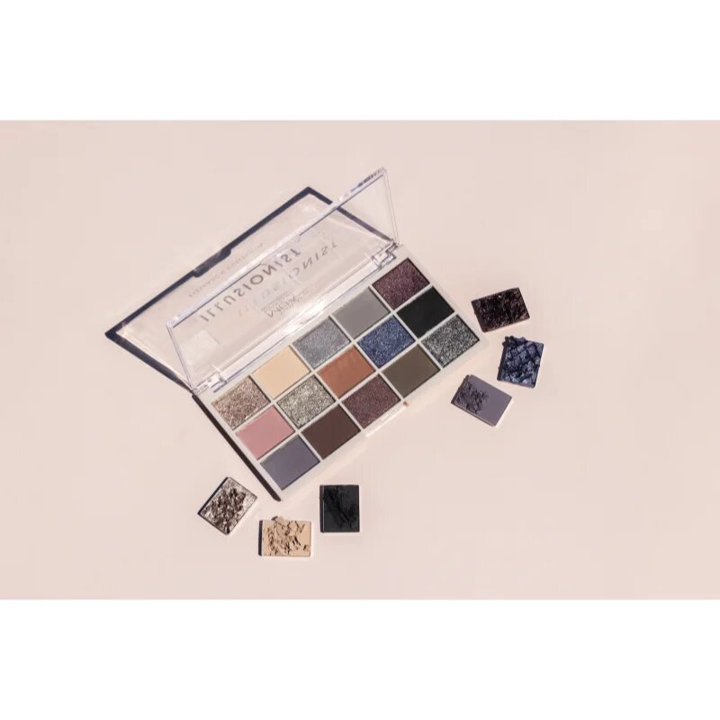 MUA Makeup Academy Eyeshadow Collection 15 Shade Palette paletka očních stínů odstín Illusionist 12 g