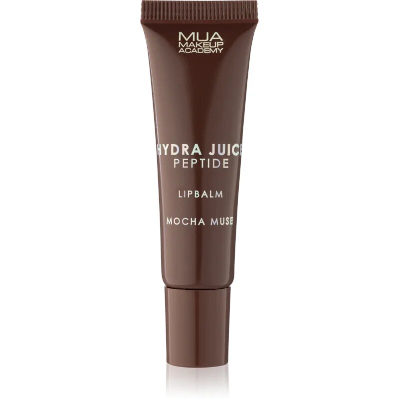 MUA Makeup Academy Hydra Juice Peptide Lip Balm hydratační balzám na rty pro lesk vůně Mocha Muse 10 ml