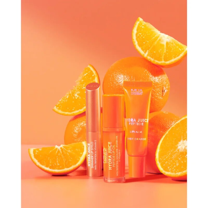 MUA Makeup Academy Hydra Juice Peptide Lip Oil olej na rty odstín Sweet Orange 7 ml