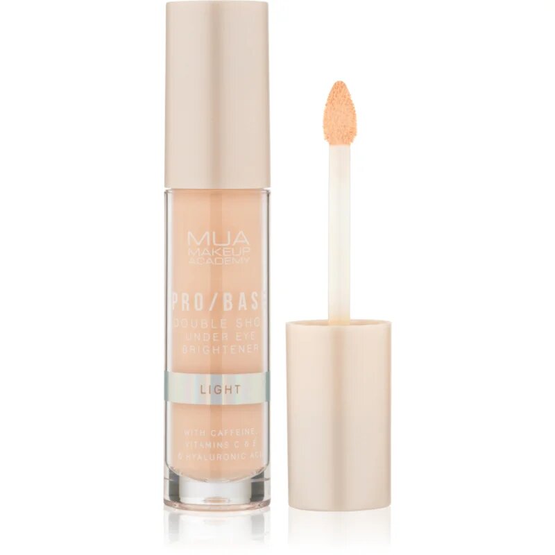 MUA Makeup Academy PRO/BASE Double Shot oční rozjasňovač s kofeinem odstín Light 5 ml