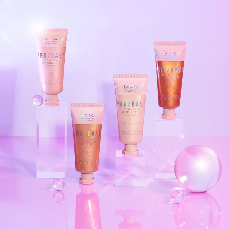 MUA Makeup Academy PRO/BASE Glow Dew rozjasňující podkladová báze odstín Spark 30 ml