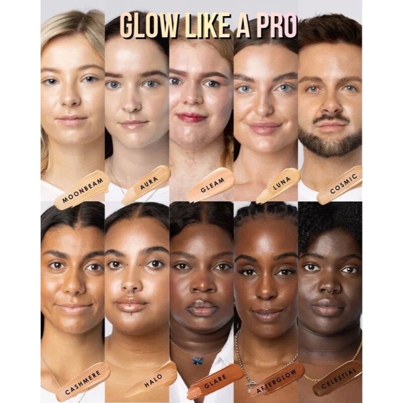 MUA Makeup Academy PRO/BASE Lumi Base rozjasňující podkladová báze pod make-up odstín Aura (Warm) 33 ml