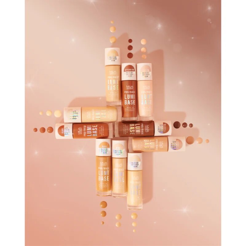 MUA Makeup Academy PRO/BASE Lumi Base rozjasňující podkladová báze pod make-up odstín Aura (Warm) 33 ml