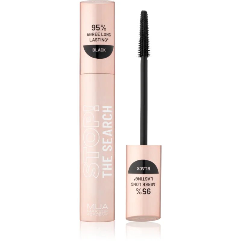 MUA Makeup Academy Stop The Search dlouhotrvající řasenka odstín Black 12 ml