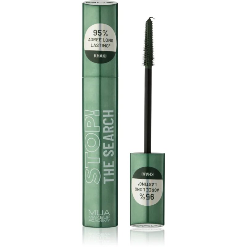 MUA Makeup Academy Stop The Search dlouhotrvající řasenka odstín Khaki 12 ml