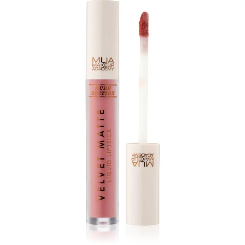MUA Makeup Academy Velvet Matte Nude Edition matná tekutá rtěnka odstín Honey 3 ml