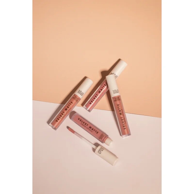 MUA Makeup Academy Velvet Matte Nude Edition matná tekutá rtěnka odstín Mocha 3 ml