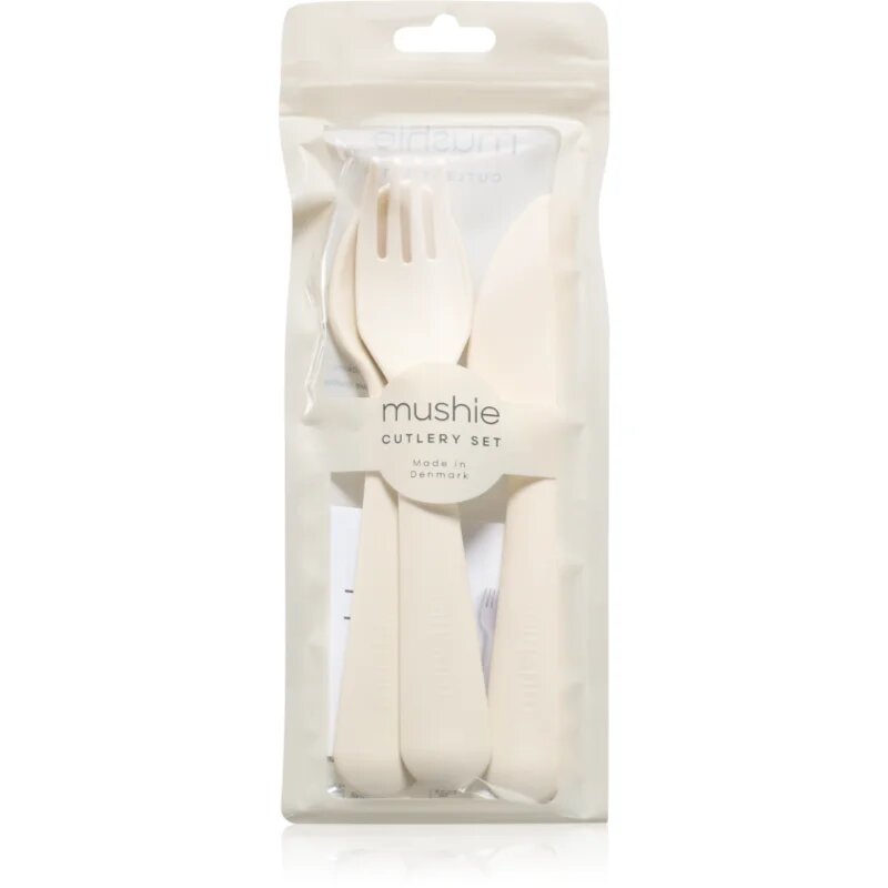 Mushie Cutlery příbor pro děti 3y+ Ivory 3 ks