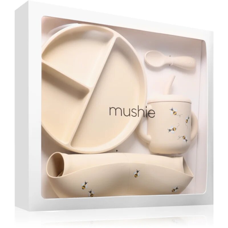 Mushie Feeding Toddler Set jídelní sada pro batolata 6m+ Bees