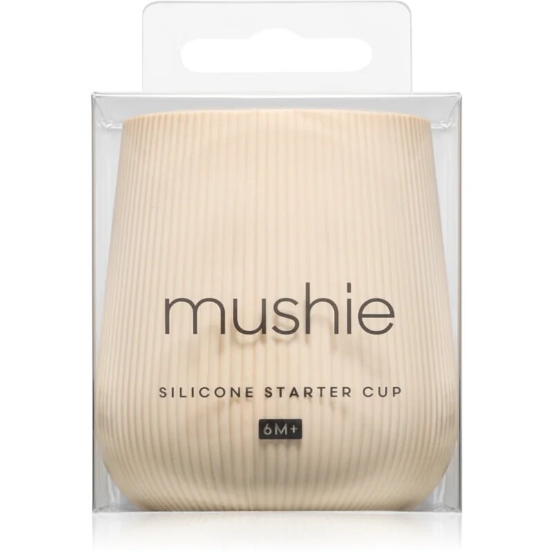 Mushie Starter Training Cup tréninkový hrnek Shifting Sand 6m+ 1 ks