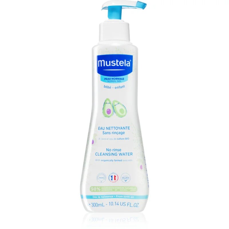 Mustela Bébé No Rinse Cleansing Water čisticí voda pro děti od narození 300 ml