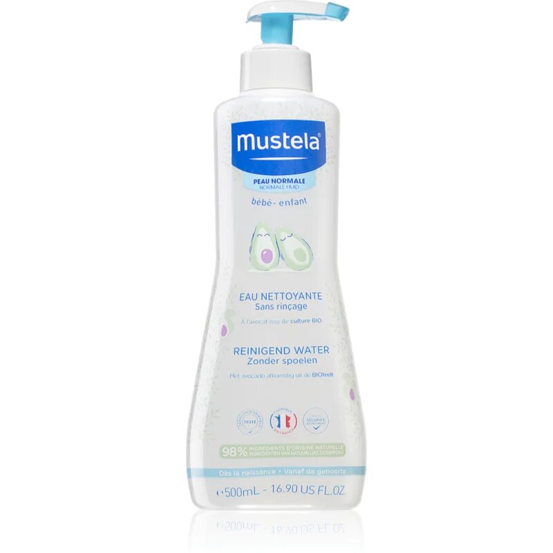 Mustela Bébé No Rinse Cleansing Water čisticí voda pro děti od narození 500 ml