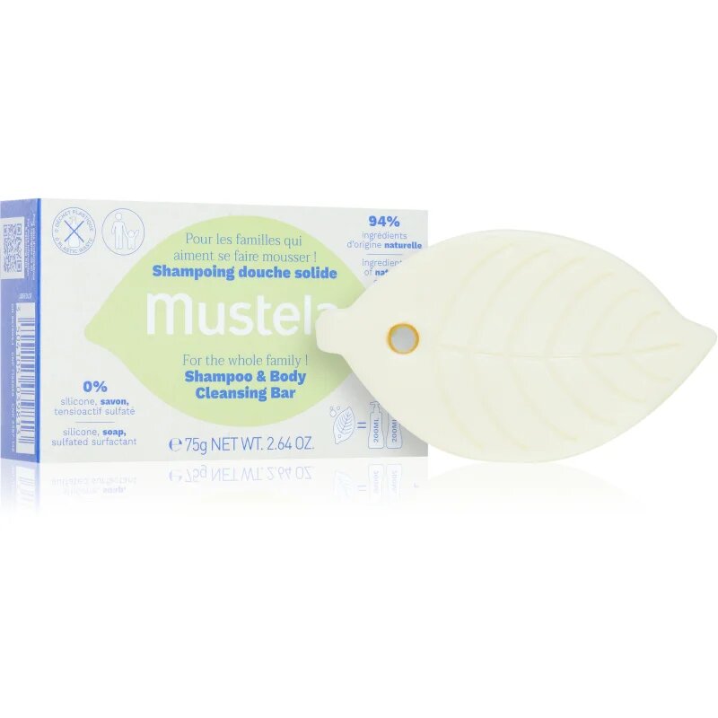 Mustela Family tuhý šampon a sprchový gel 2 v 1 75 g