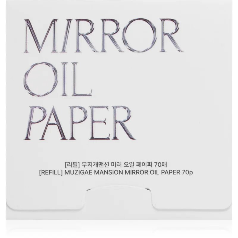 MUZIGAE MANSION Mirror Oil Paper Refill matující papírky – náhradní náplň 70 ks
