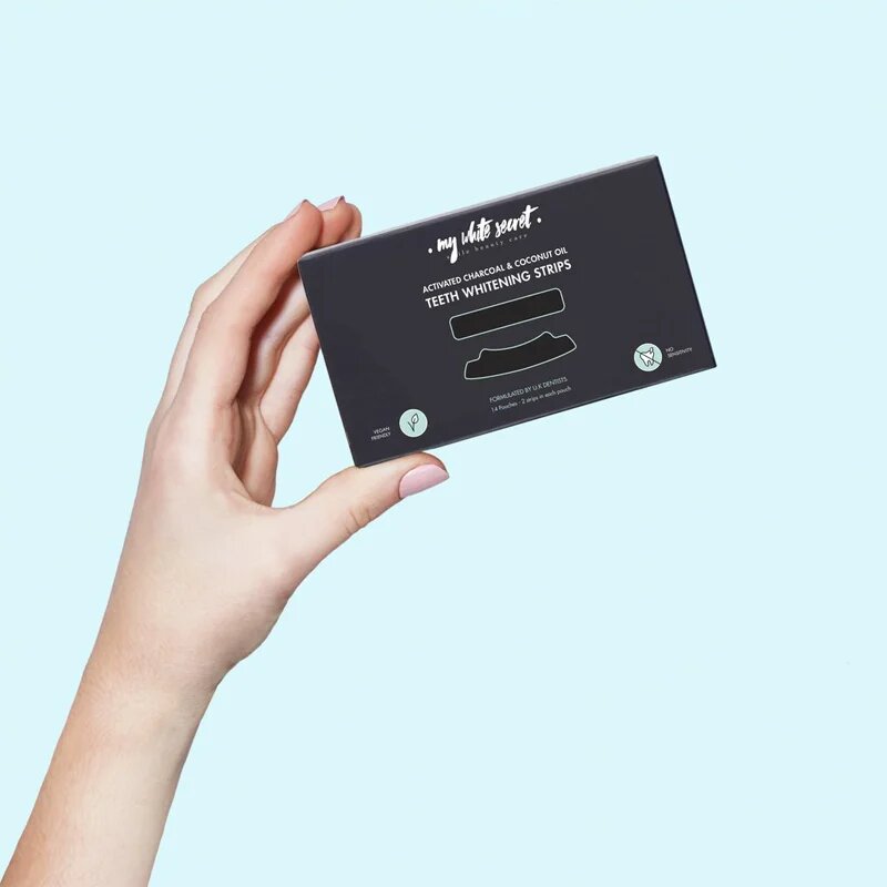 My White Secret Charcoal and Coconut Oil bělicí pásky na zuby 14 ks