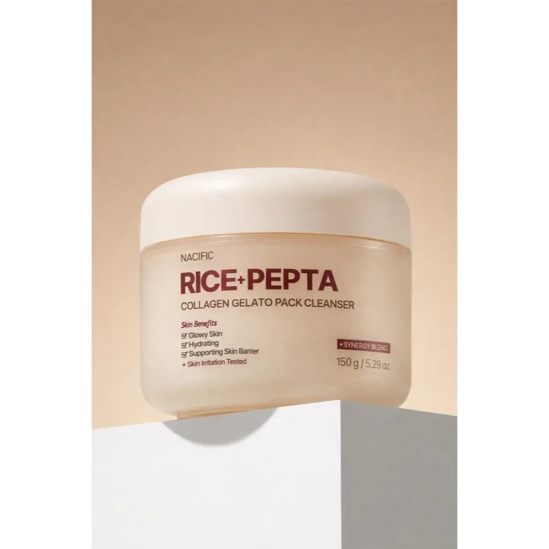 Nacific Rice + Pepta Collagen Gelato Pack Cleanser hydratační čisticí gel pro posílení kožní bariéry 150 g