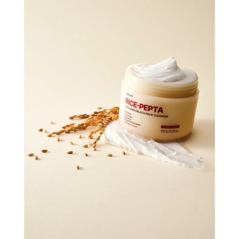 Nacific Rice + Pepta Collagen Gelato Pack Cleanser hydratační čisticí gel pro posílení kožní bariéry 150 g