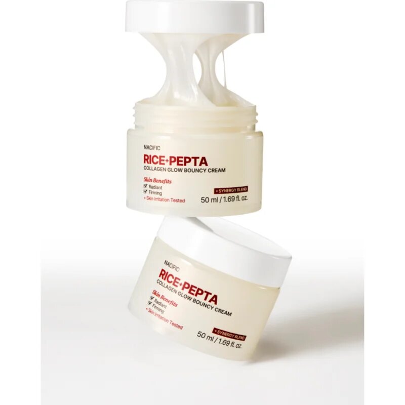 Nacific Rice + Pepta Collagen Glow Bouncy Cream rozjasňující pleťový krém s hydratačním účinkem 50 ml